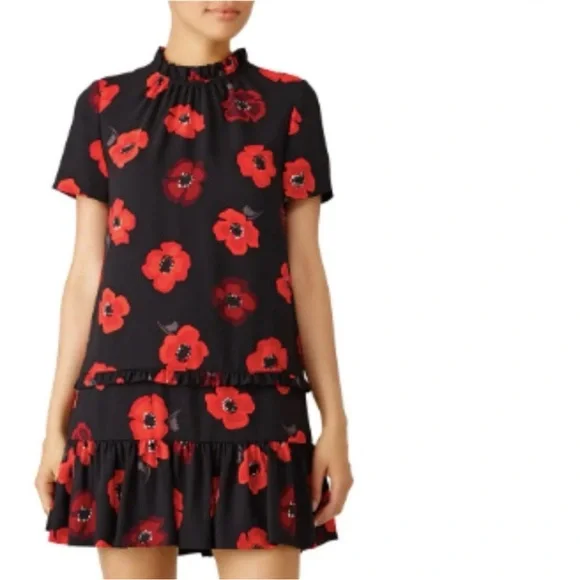 kate spade new york
Black Red Poppy Dress XS - Picture 1 of 5
